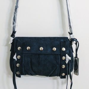Botkier Navy Suede Cross Body / Shoulder Bag